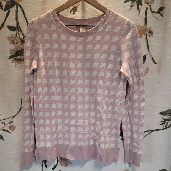 LOFT Sweaters Sale 36 Or 42 Loft Pink Pattern Lightweight Sweater